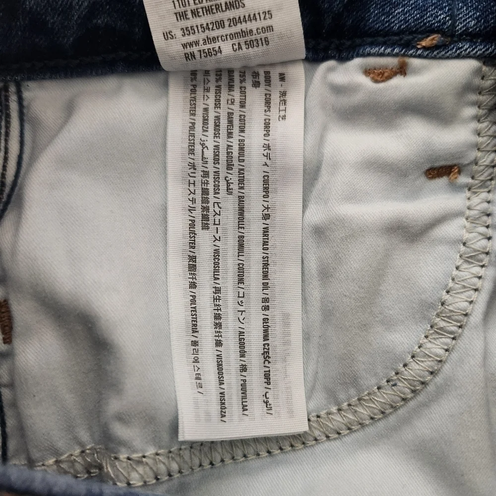 Hollister Womens High Rise Super Skinny Medium Wash Jeans-Size 27x28